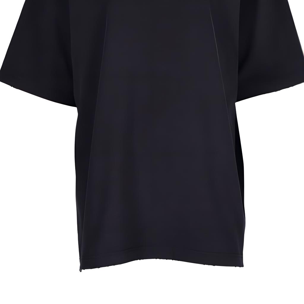 Balenciaga Distressed T Shirt 'Faded Black/White' Women's 764235TQVJ81569