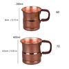 Braided Handle Copper Mug for Beer Milk and Juices with Comfortable Grip Drinking Cup Kitchen Essential