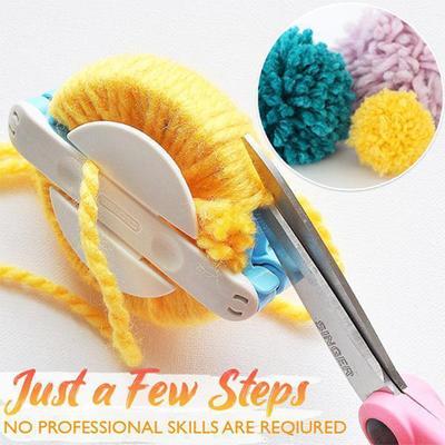 4 Teile/satz Pompom Maker DIY Stricken Webstuhl Kit Fluff Ball Weaver Nadel Handwerk Pom Herstellung Haar Ball Maschine DIY Herstellung Spielzeug