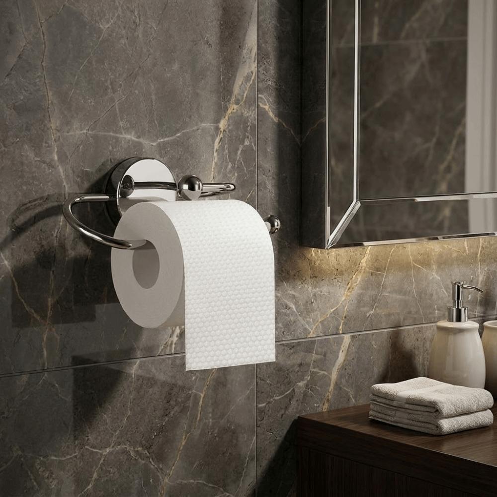 Rust-Resistant Bathroom Tissue Holder Stainless Steel Roll Holder Toilet Paper Storage Rack  Toilet