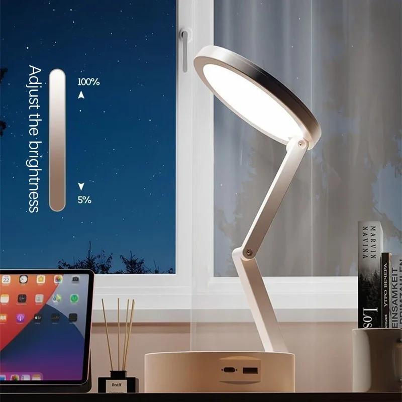 LED Booking Lamp Portable Charging Type USB or Clock Fold LED Desk Lamp Energy Saving Rechargeable Foldable LED Reading Light