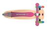 GLOBBER Kickboard Flash Light 3 Wheels Wood Deck Foot Brake Outdoor Play Kids Vehicle Kick Scooter Navy Pink WLGB436110 Primo/Foldable/Wood/Light