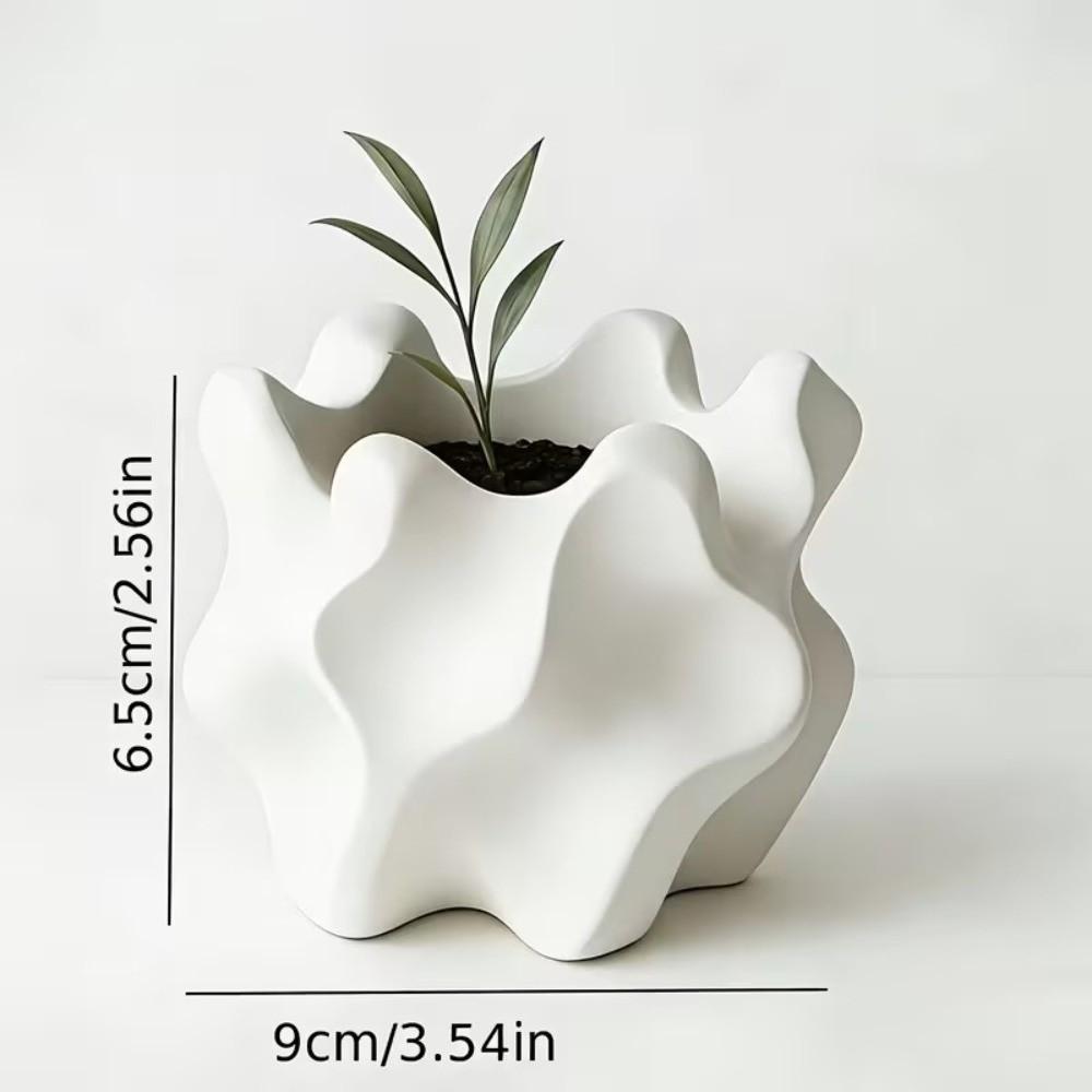 Desktop Storage Succulent Pot 3D Printed Flowerpot Modern Retro Planter Pot  Office