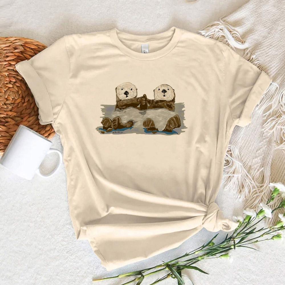 Otters t-shirt Dames grafisch Unisex zomer t-shirts feUnisex y2k kleding