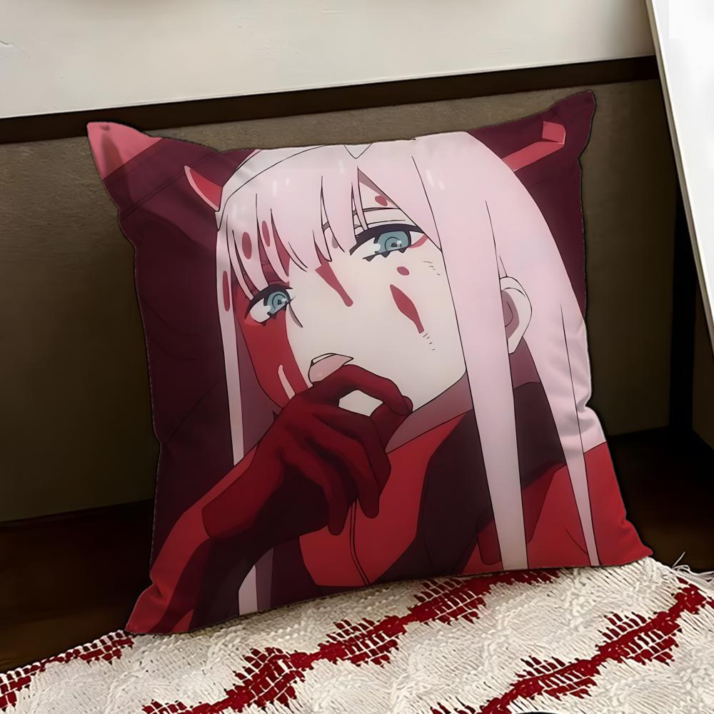 DDARLING in the FFRANXX Anime Cushion Cover Reversible Soft Durable Pillow Cover Home  Car MultiScene Use for Daily Comfort