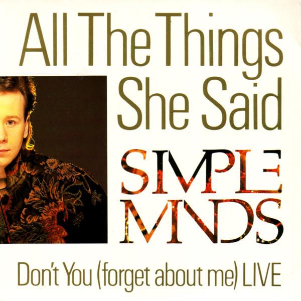 

7inch Record SIMPLE MINDS All The Things She Said VS860 VIRGIN 1986 UK Rock Used