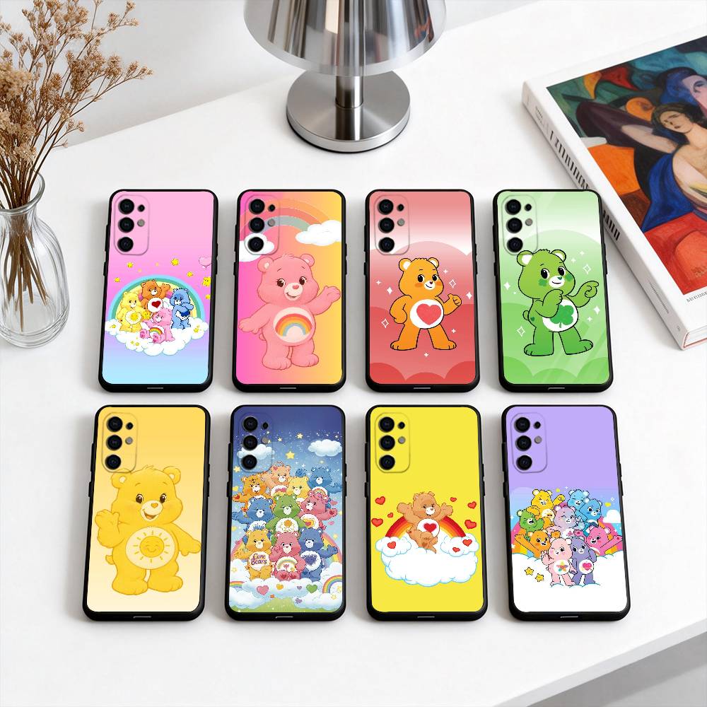 Cartoon Cute C-Care B-Bears Phone Case For Samsung S25,S24,S21,S22,S23,S30,Ultra,S20,Plus,Fe,Lite,Note,10,Black Cover