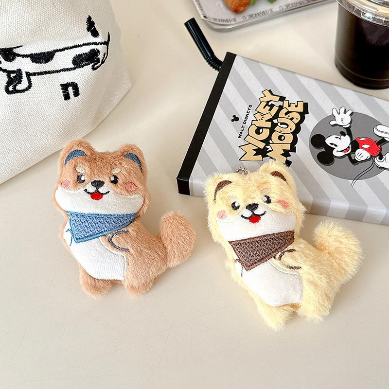 Cute Cartoon Plush Shiba Inu Puppy Doll Pendant Backpack Hangings Decoration Gifts