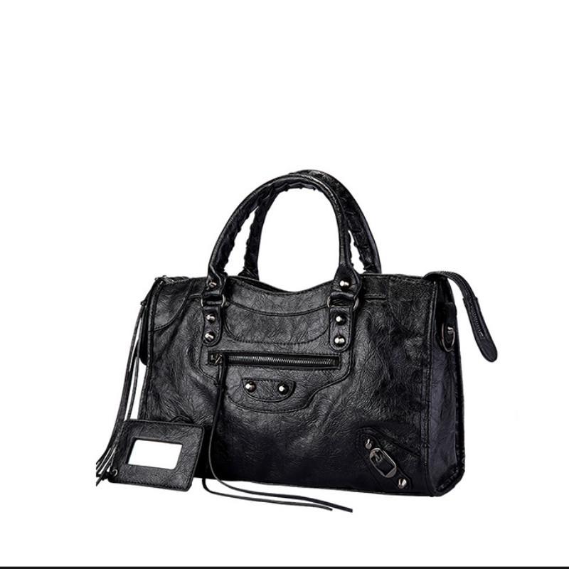 Women's Mini Crossbody Tassel Bag - Medium/Small Size, Motorcycle Style
