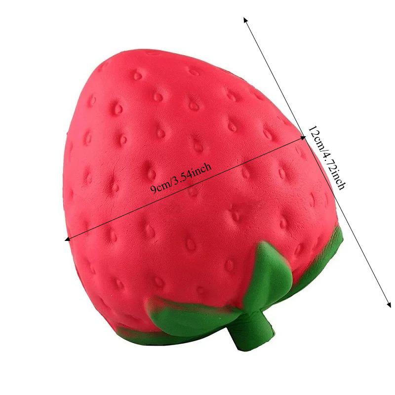 

Soft Strawberry Fruit Squishy Toy Simulated Strawberry Stress Relief Squeeze Anti-Anxiety Sensory Fidget Toy for Friends Gift Presents