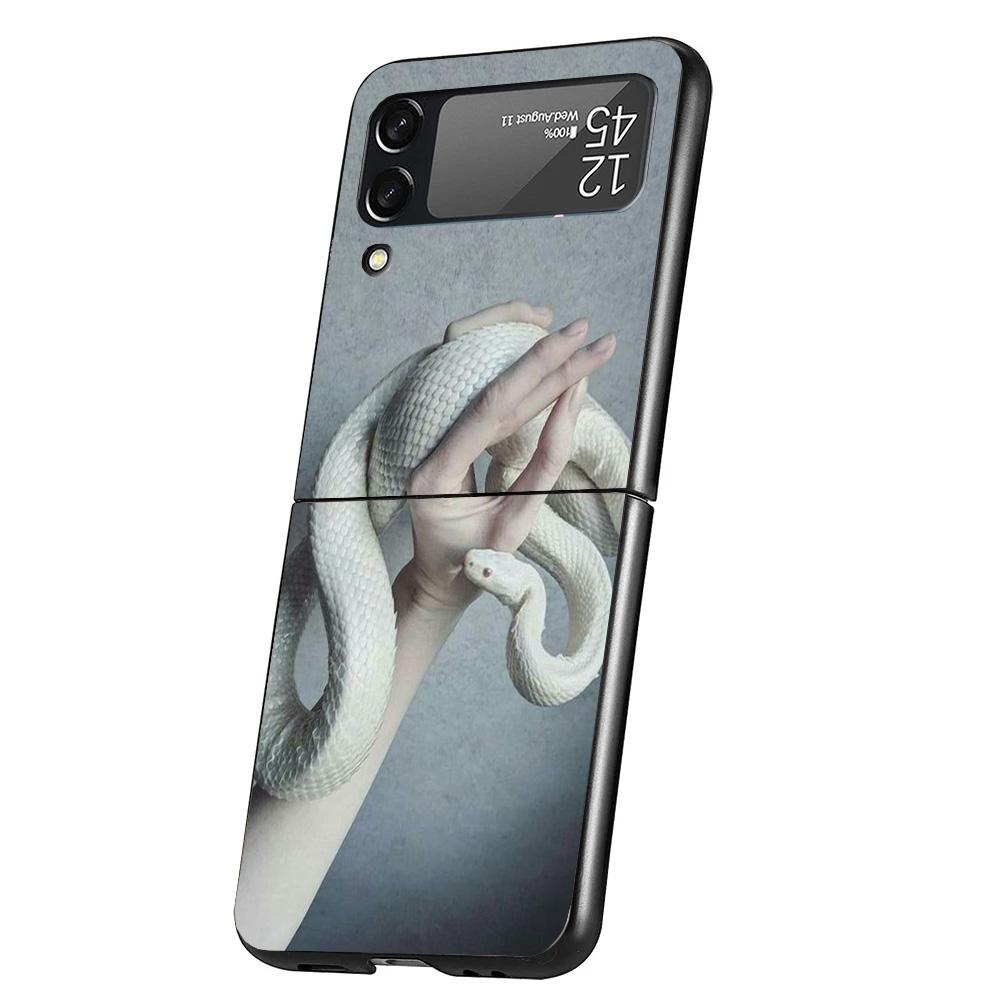 

Animal Leather Snake Scales Phone Case For Samsung Galaxy Z Flip 7 6 5 4 3 5G Cover ZFlip7 ZFlip6 ZFlip4 ZFlip5 ZFlip3 Coque Fun Samsung Z Flip 4