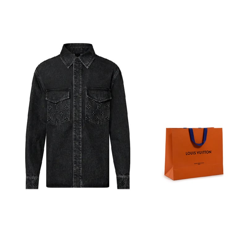 Louis Vuitton Denim Jacket Men's Black 1AFAX1