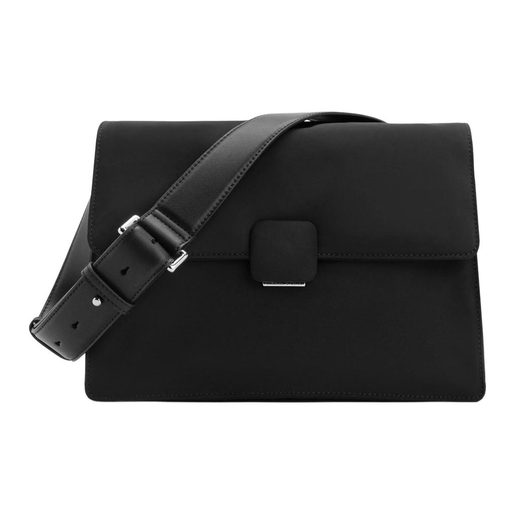 CHARLES&KEITH Nylon Messenger Bag Crossbody Bag Medium Women's Black / Beige (Unisex) Crossbody Bags CK2 80271218