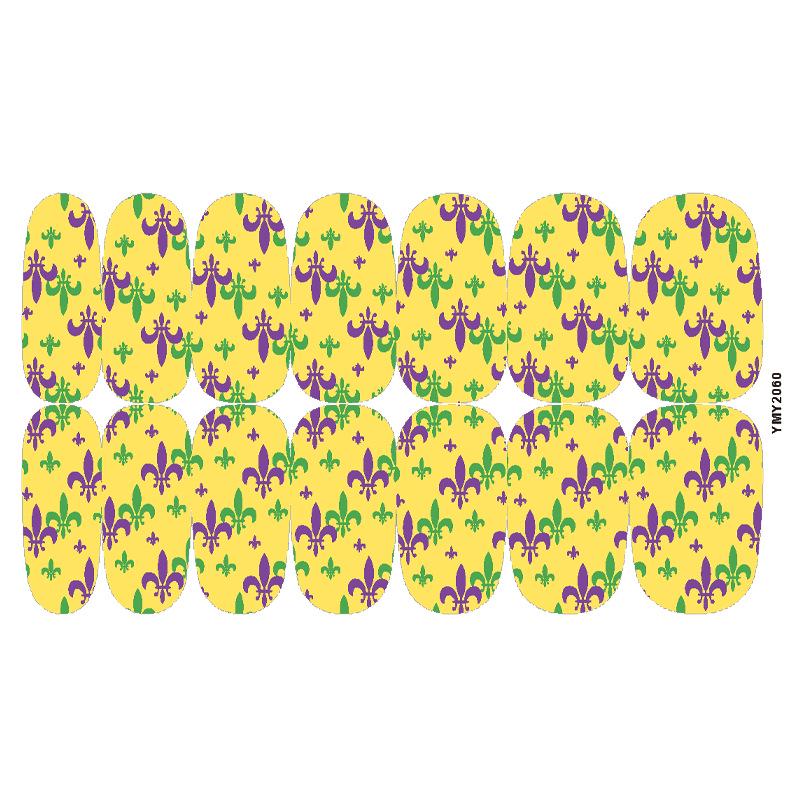 Waterproof Full Cover Party Nail Stickers - Colorful Designs (YMY2057-2072)