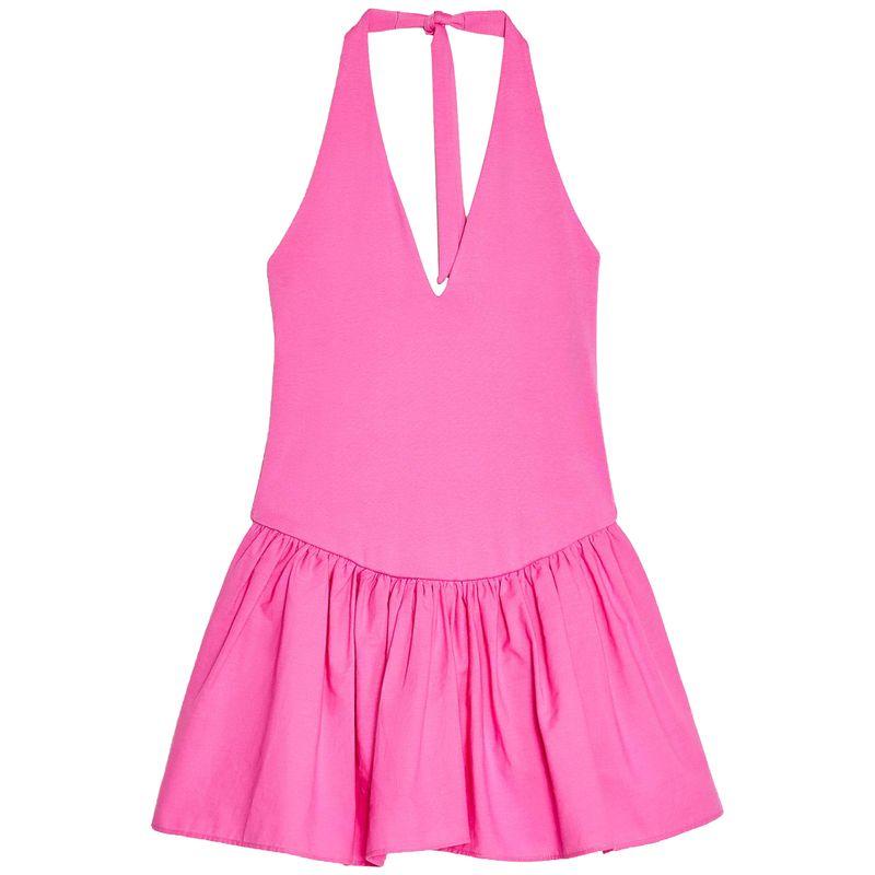 Zaprha 2025 New Sexy Seaside Vacation Style Bowknot Decoration Halterneck Patchwork Dress 0085338