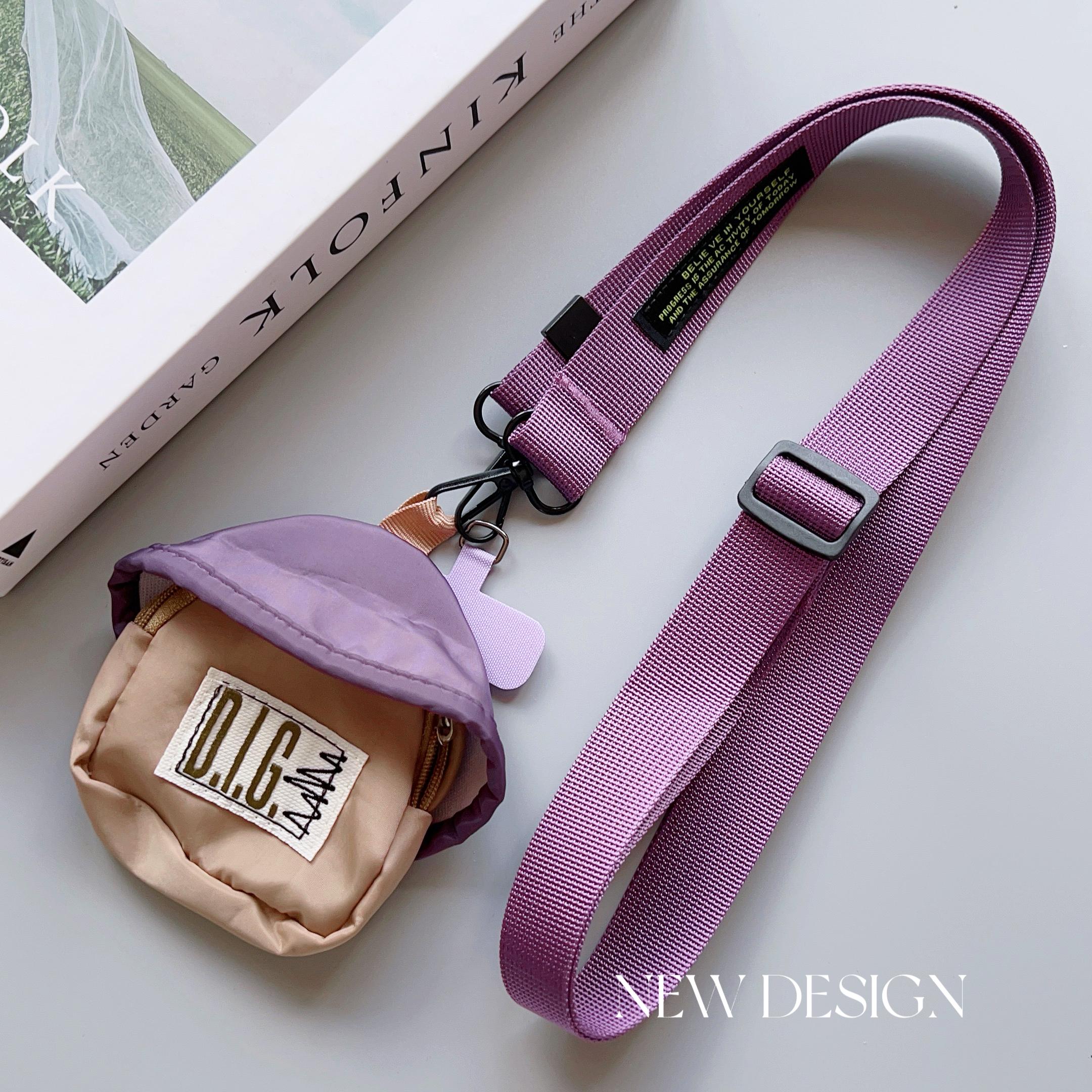 

Adjustable Mobile Phone Lanyard Outdoor Crossbody Case for IPhone Air 17 16 E 15 14 13 12 11 Pro Max Anti-lost Coin Purse Cover фіолетовий