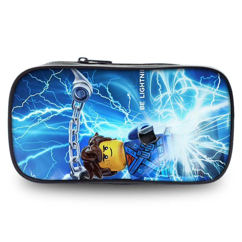 Ninjago Pencil Case For Students With Nylon Material And Storage Pocket