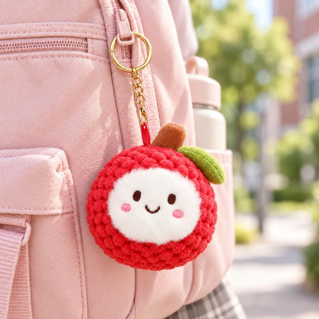 Plush Keychain Cute Keyring Bag Charm for Keys Backpack Purse
