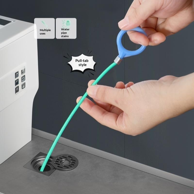 Pipeline Dredging Brush 90/130Cm Sewer Bathroom Hair Removal Sink Cleaning Brush Drainage Cleaning Agent Flexible Removal Clean