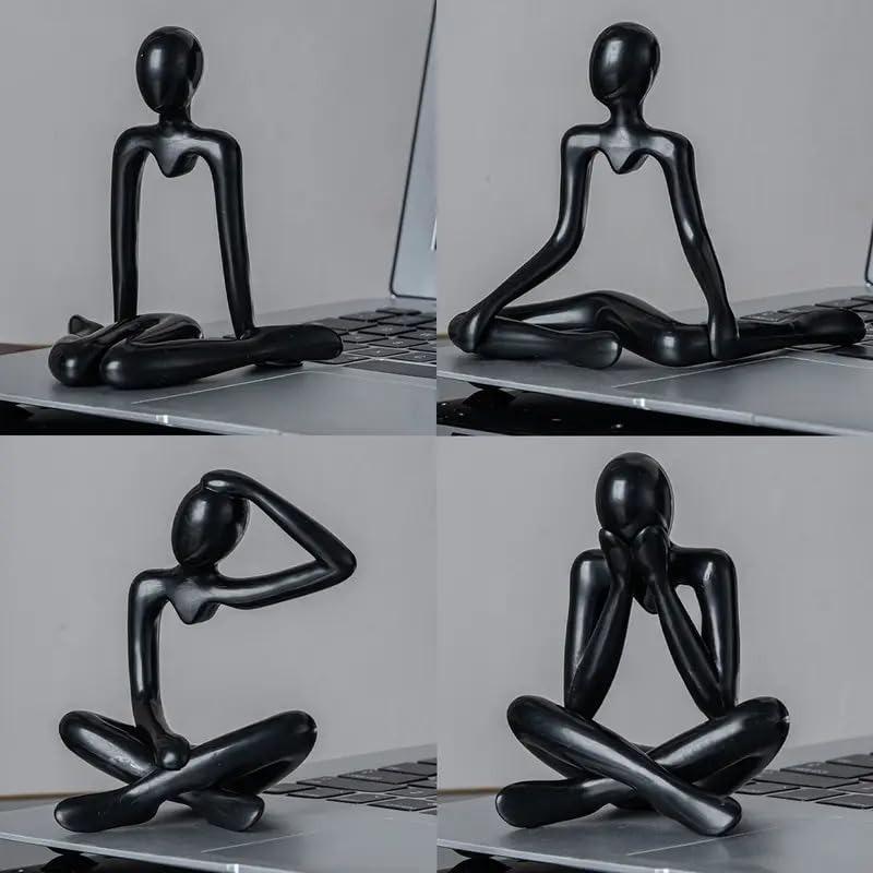 4pcs Decorative Abstract Thinker Men Statue Showpiece Set | Home Decor Items|Premium PVC Modern Art Showpiece