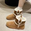Large Size Women's Shoes Snow Boots Women's Winter New Thick-soled Piled Thickened Short Boots Large Cotton Shoes