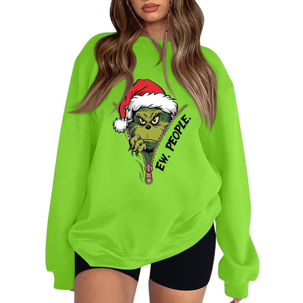 Crewneck Sweatshirt For Women Fall Graphic Sweatshirts Vacation Long Sleeve Drop Shoulder Pullover