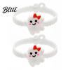 Adjustable Halloween Bracelets 2PCS Cartoon Bracelets Ghost/Pumpkin/Black Cat/Skull/Witch/Little Devil Shape Cute Witch And Skeleton Wristbands Soft