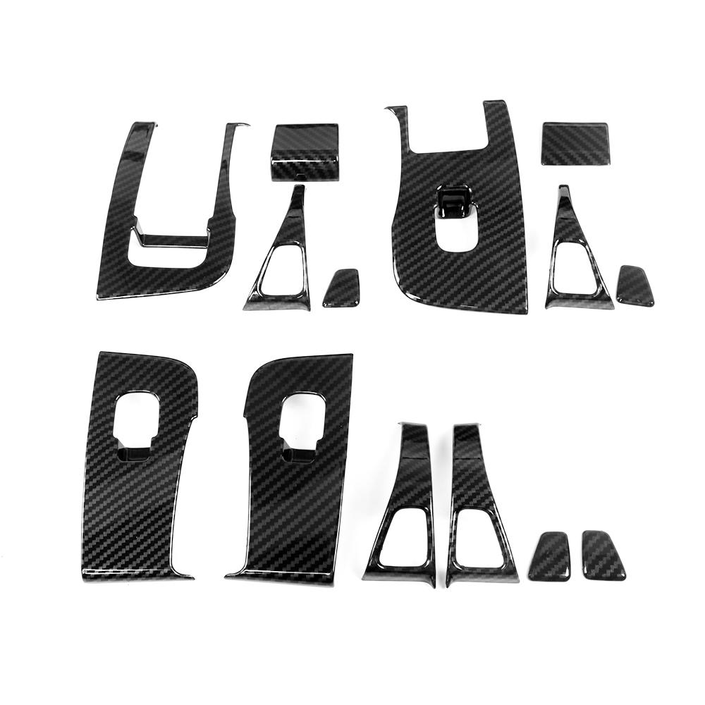 

Для модели Tesla 3 Y, кнопки переключателя стеклоподъемника, декоративная крышка, накладка, наклейка, чехол из углеродного волокна, ABS, украшение автомобиля Model 3 Y 21-23