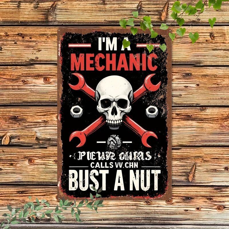 Vintage Garden Tools Metal Painting for Balcony Garage & Garden Decor