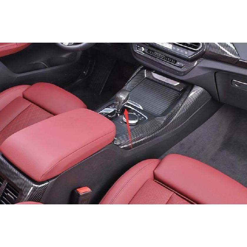 For BMW X3 iX3 -23 ABS Carbon Fiber Center Gear Shift Lever Knob Cover Trim