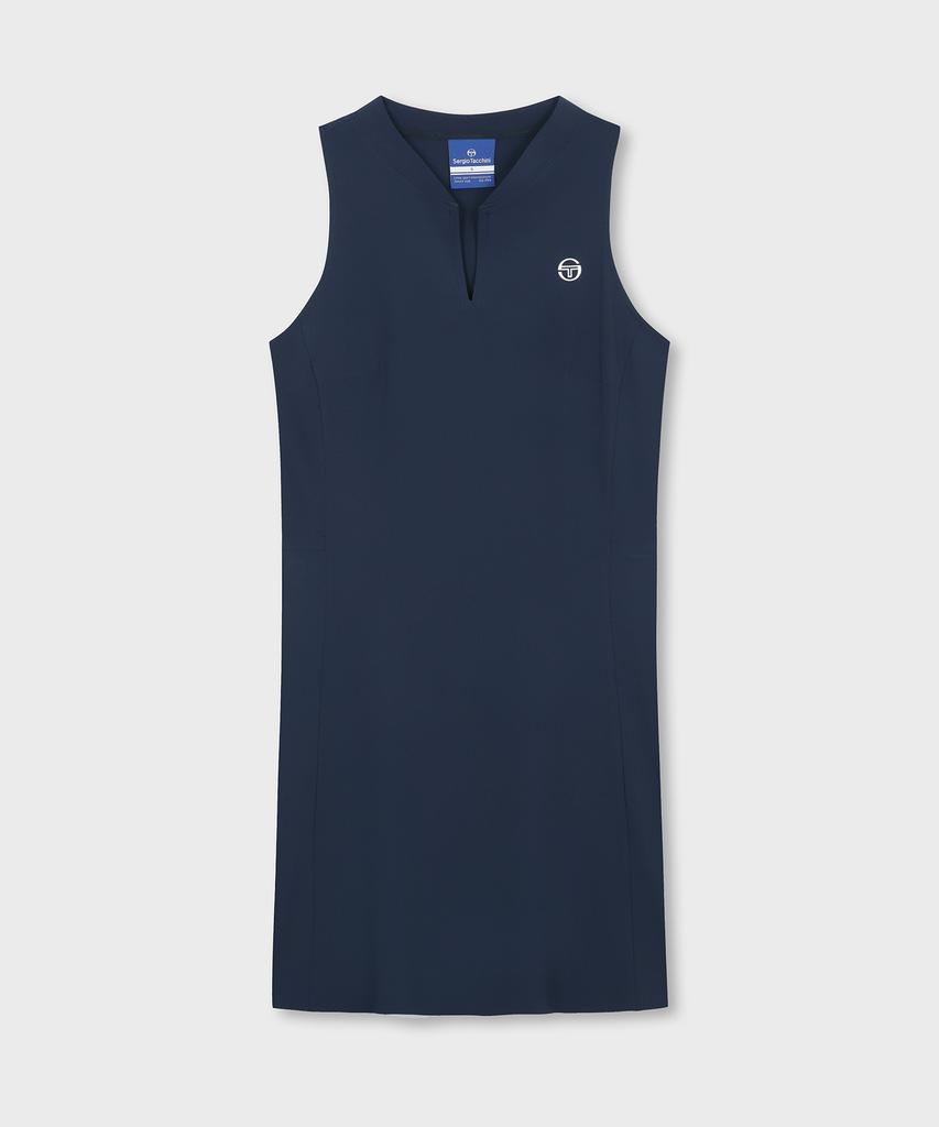 Vestito senza maniche plissettato in tessuto W SERGIO TACCHINI (marina)