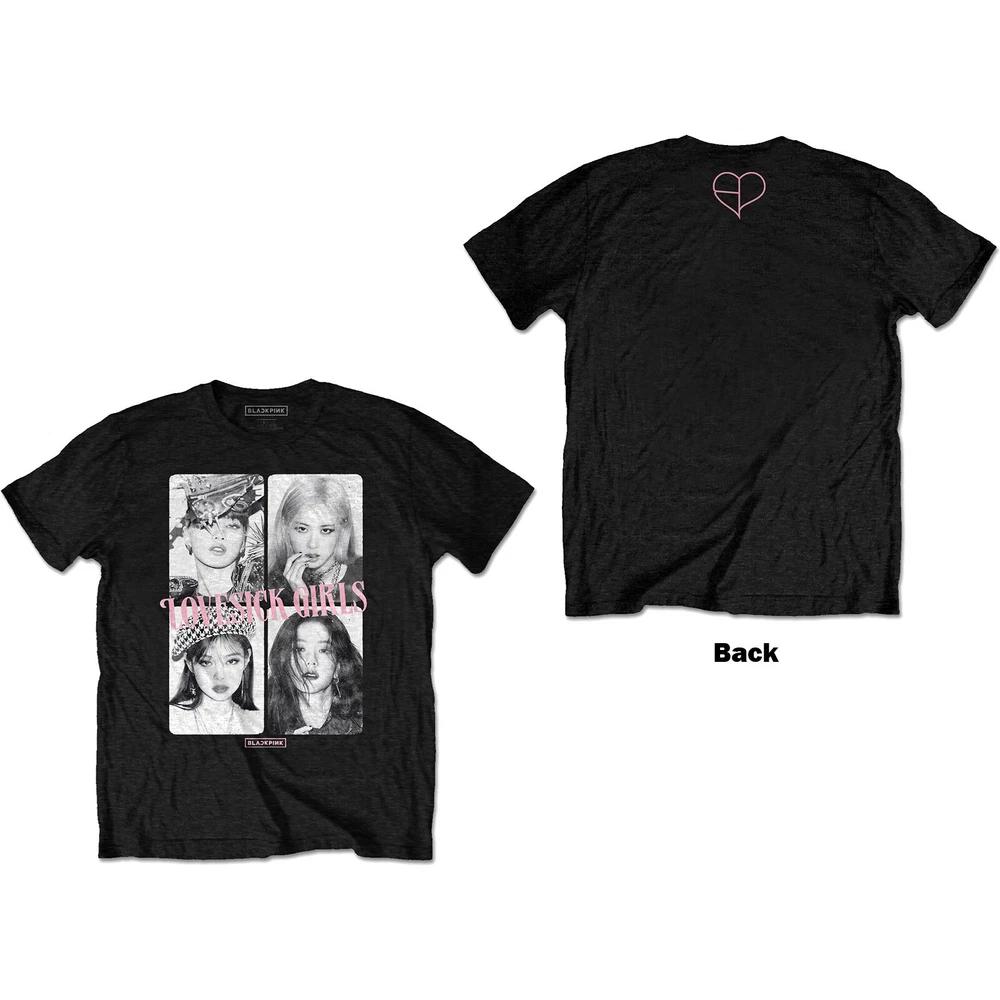 Blackpink Unisex Tshirt Love Sick (Back Print) S