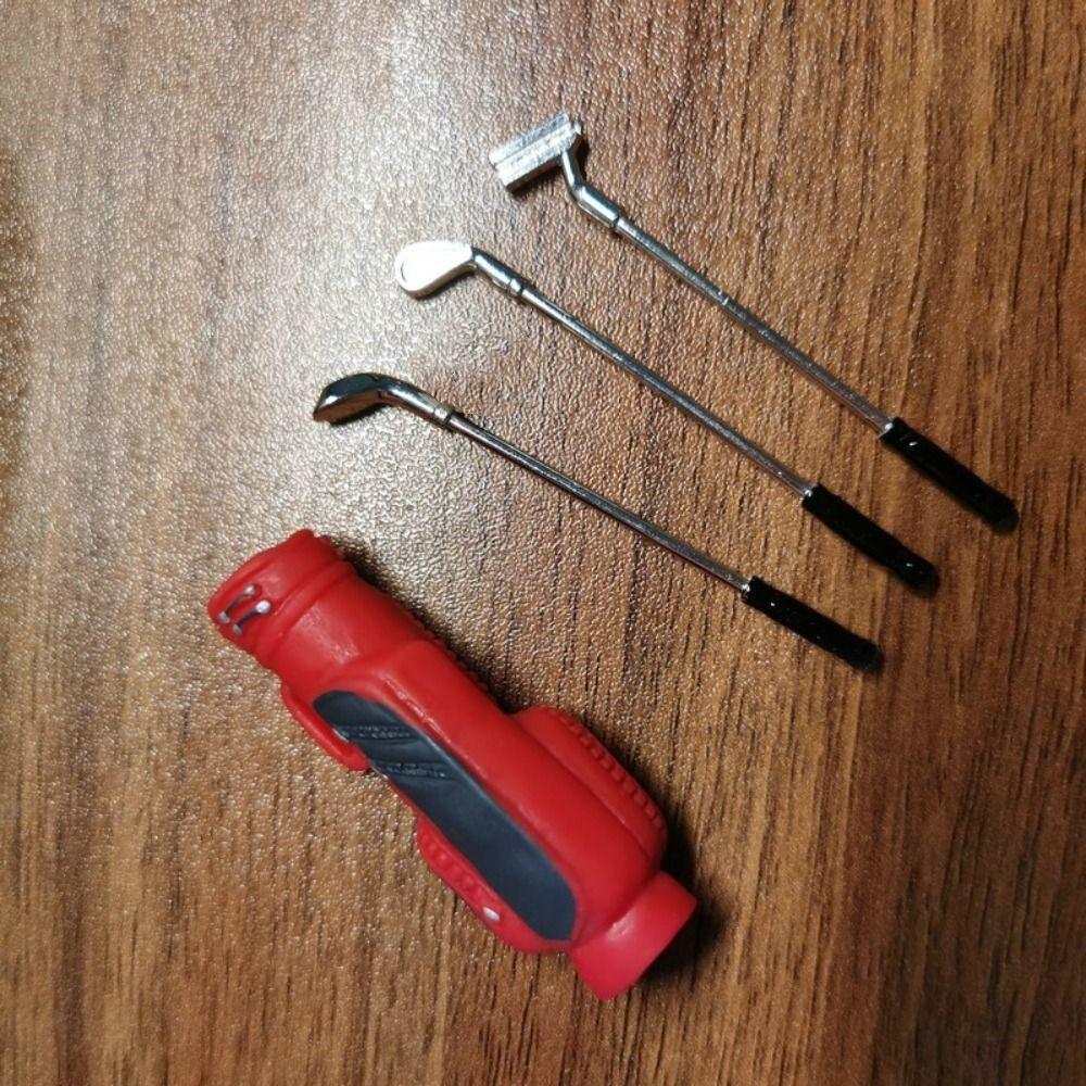 1:12 Scale Dollhouse Golf Toy Model Toys Mini Golf Clubs Toy Miniature Golf Model Home Decoration