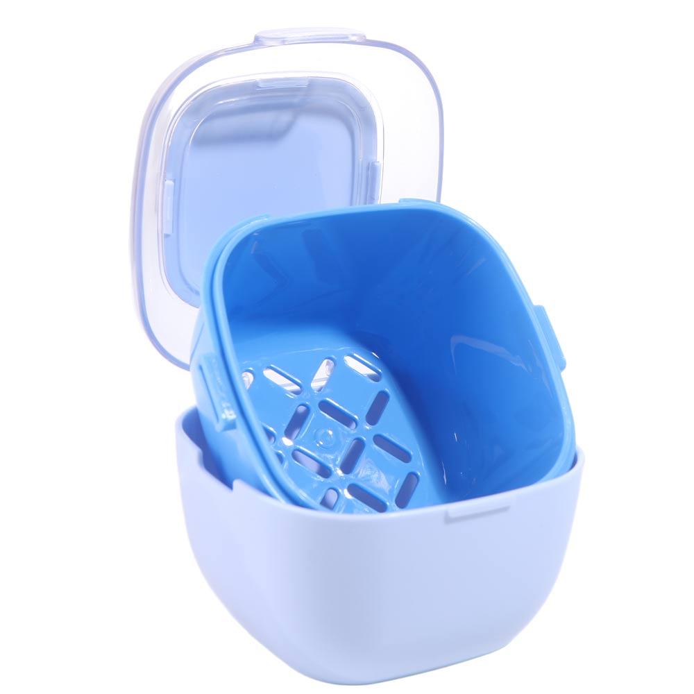 Sealed Orthodontic Retainer Storage Case Large Capacity Denture Soaking Cleaning Box  Travel