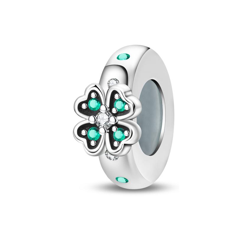 925 Sterling Silver Green Series Flower Tree Apple Pendant DIY Fine Beads Fit Original Charms Bracelet Women Jewelry Diy 1