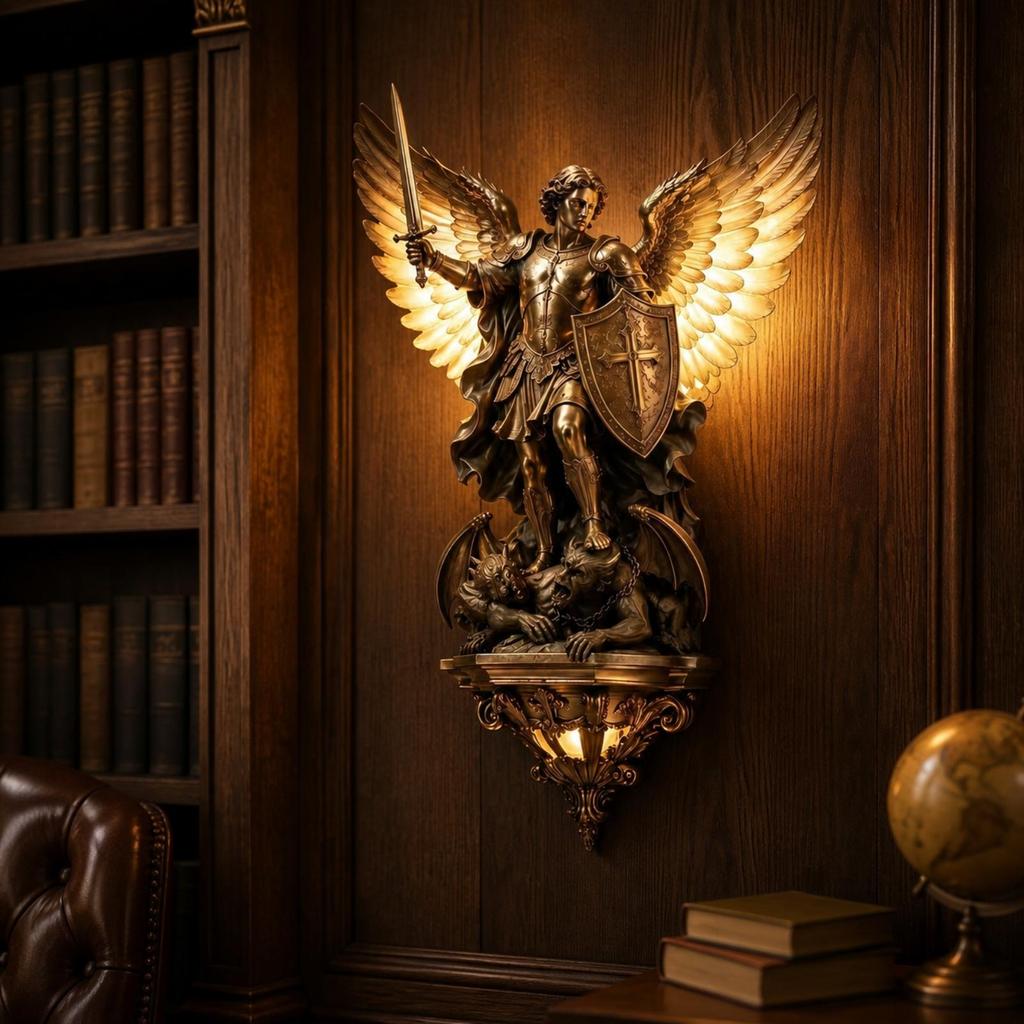 Knight Lamp LED Resin Craft Ornament Elegant for Entryways