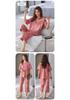 100% Cotton Women's Red Pajamas - Spring/Fall Wedding Year of the Rat Long Sleeve Plus Size Set