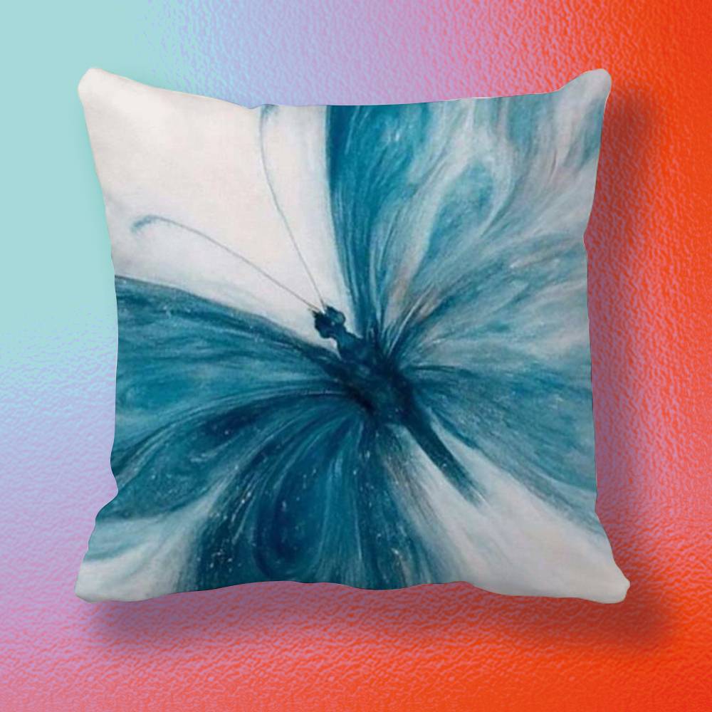 Korean Ins Holographic Healing Butterfly Pillow Cover Soft Microfiber Pillowcase Home Sofa Decor Surprise Decorative Printed