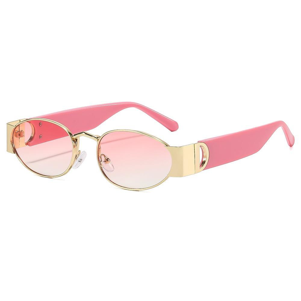 Premium new sunglasses retro versatile hollow glasses legs sunglasses European and American fashion street photography sunscreen glasses