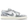 Jordan Air Jordan 1 Abrasion Resistant Abrasion Resistant Low Top Skateboard Shoes Unisex Gray White FQ7687-300(Team1108-)