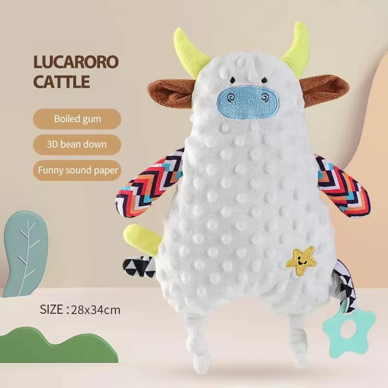Newborn Plush Security Blanket Animal Comfort Towel Soft Soothing Doll Sleep Toy for Babies Infants