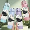 1PC Snow Mountain Peak Landscape Print 750ml Color Plastic Sports Water Bottle Leakproof Flip Straw Lid Suitable for Sports Office Home Use