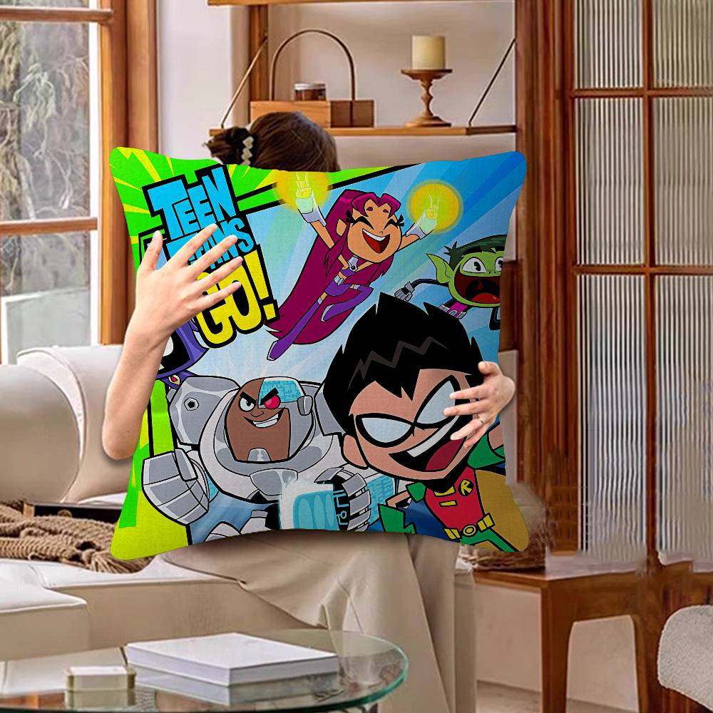 T-Teen T-Titans Go Pillowcase toon Gift Cushion Cover Bedroom Home Sofa Chair Seat Decor pillow case