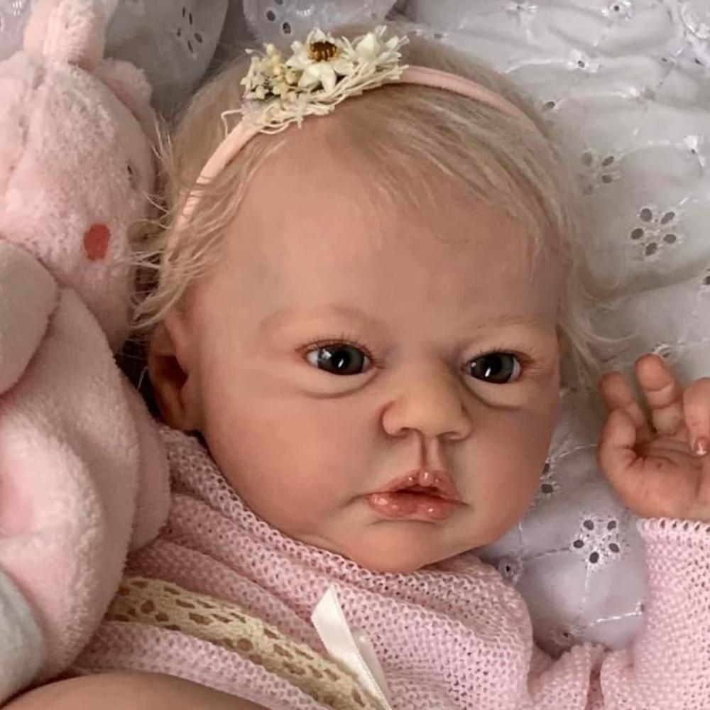 Realistická 18palcová reborn panenka Dvojčata Evi Soft Touch Bavlněné tělíčko Bebes Novorozená panenka Batole Ručně vyrobený implantát Vlasy Realistické hračky pro panenky pro děti