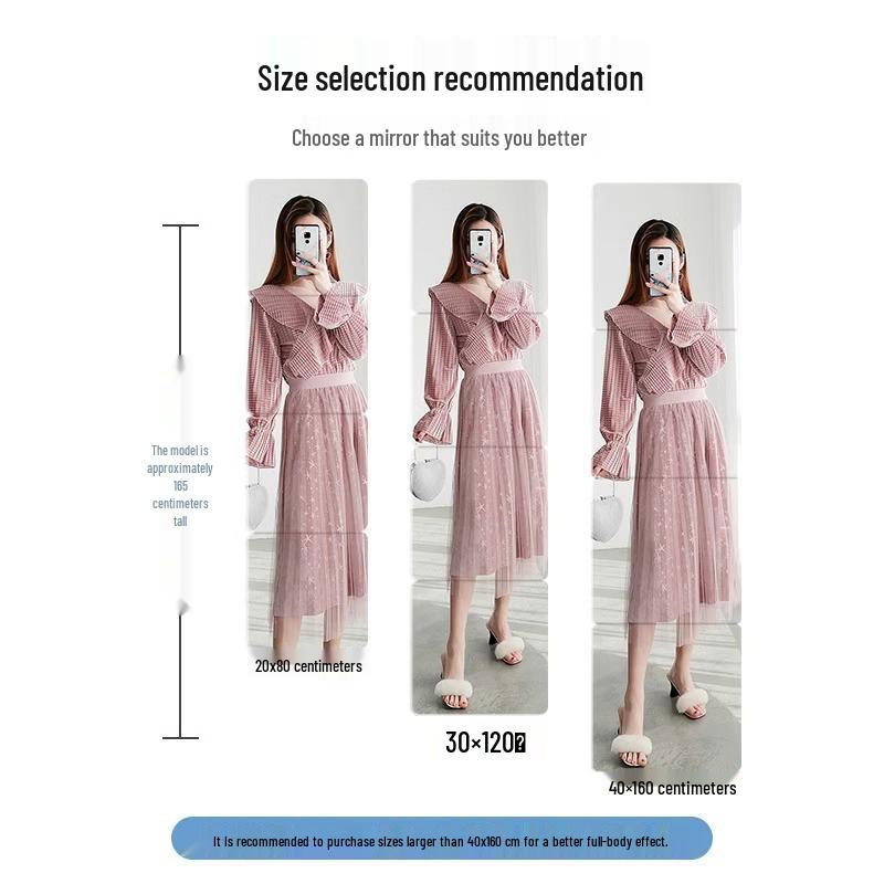 [Newcomer Exclusive] Full-Body Acrylic Soft Mirror Sticker - Self-Adhesive, High-Definition Dormitory Dressing Mirror