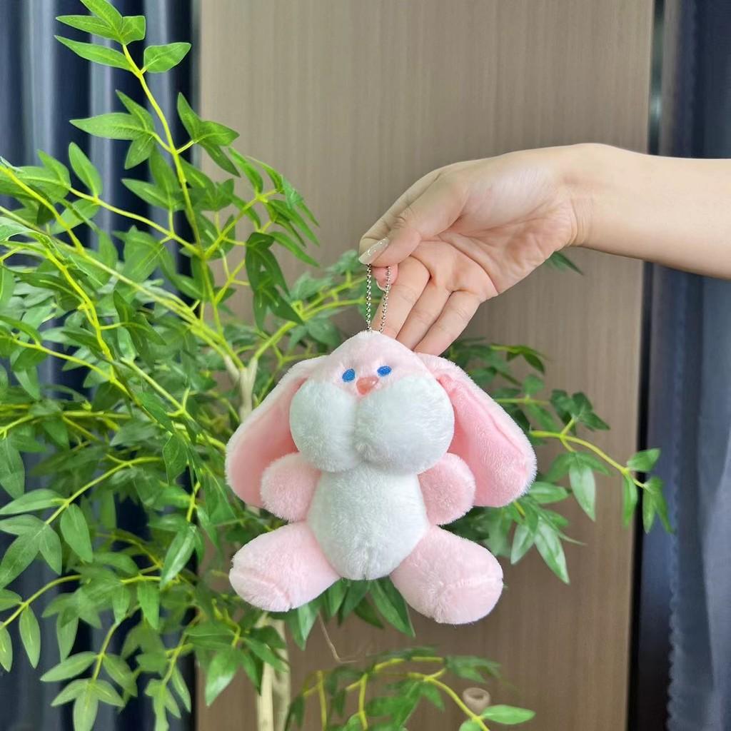 Adorable Cartoon Plush Rabbit Keychain Charming Backpack Pendant For Creative Accessories
