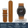 Modified retro cowhide watch straps for Casio G-SHOCK 3516 DW-H5600 DW-H5600MB convex end leather watchband black brown bracelet