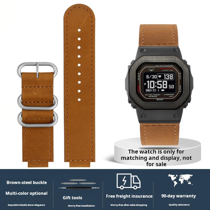 

Модифицированные ретро-ремешки для часов из коровьей кожи для Casio G-SHOCK 3516 DW-H5600 DW-H5600MB с выпуклым концом кожаный ремешок для часов черный коричневый браслет For DW-H5600