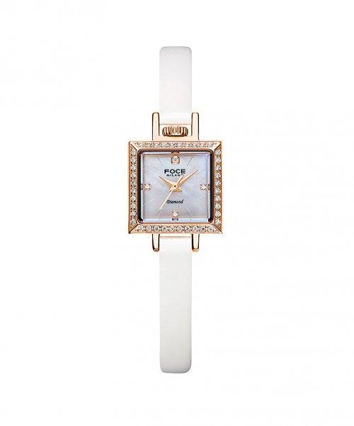 [FOCE LADY] FOCE LADY 18mm Women s Diamond Leather Watch FM1912L-RG FREE