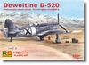 RS Model 1/72 Bulgarian Air Force Dewoitine D.520 Plastic Model 92091